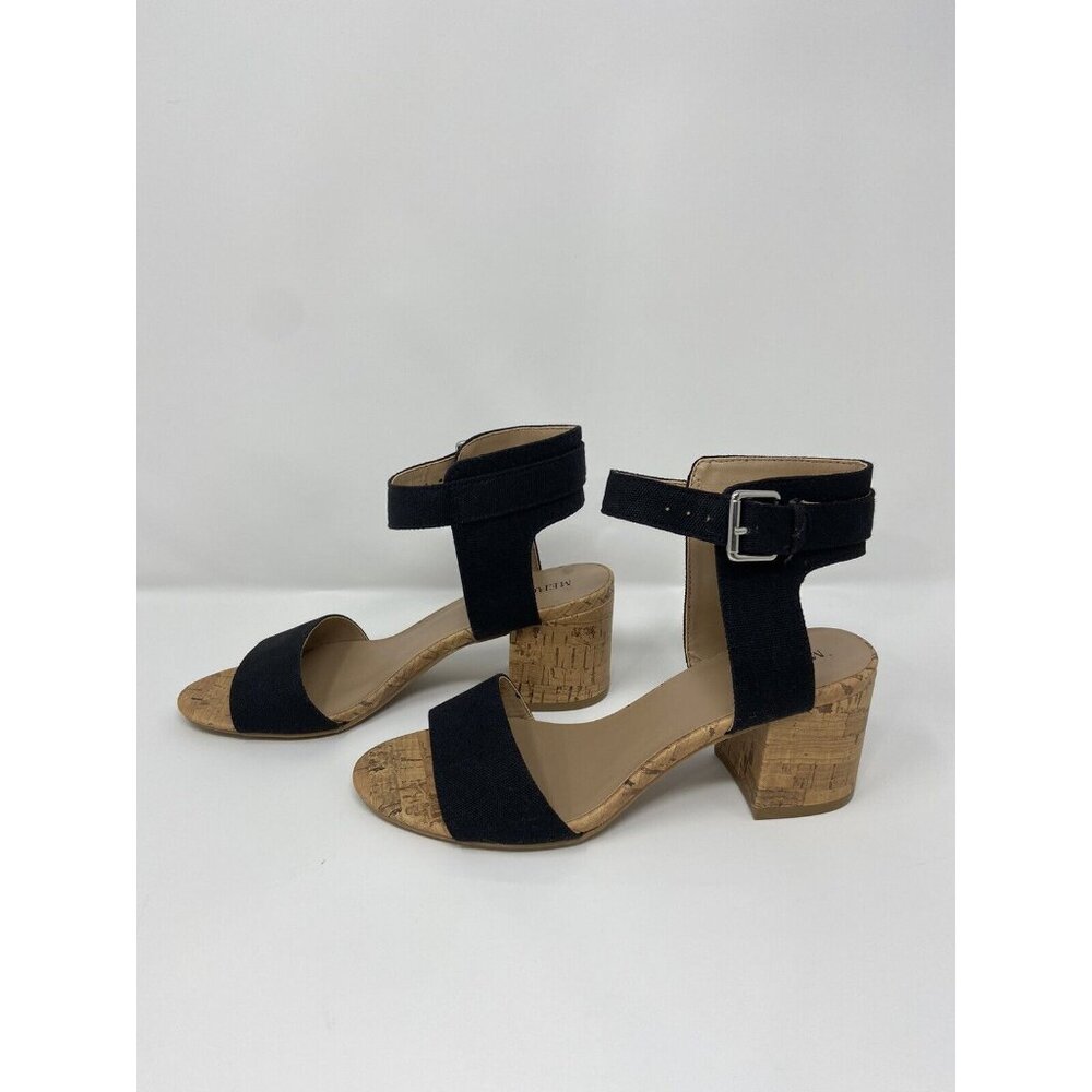 Womens' US 6 Merona Black Quarter Strap Block Heel Sandals Shoes NWOB - Picture 3 of 9